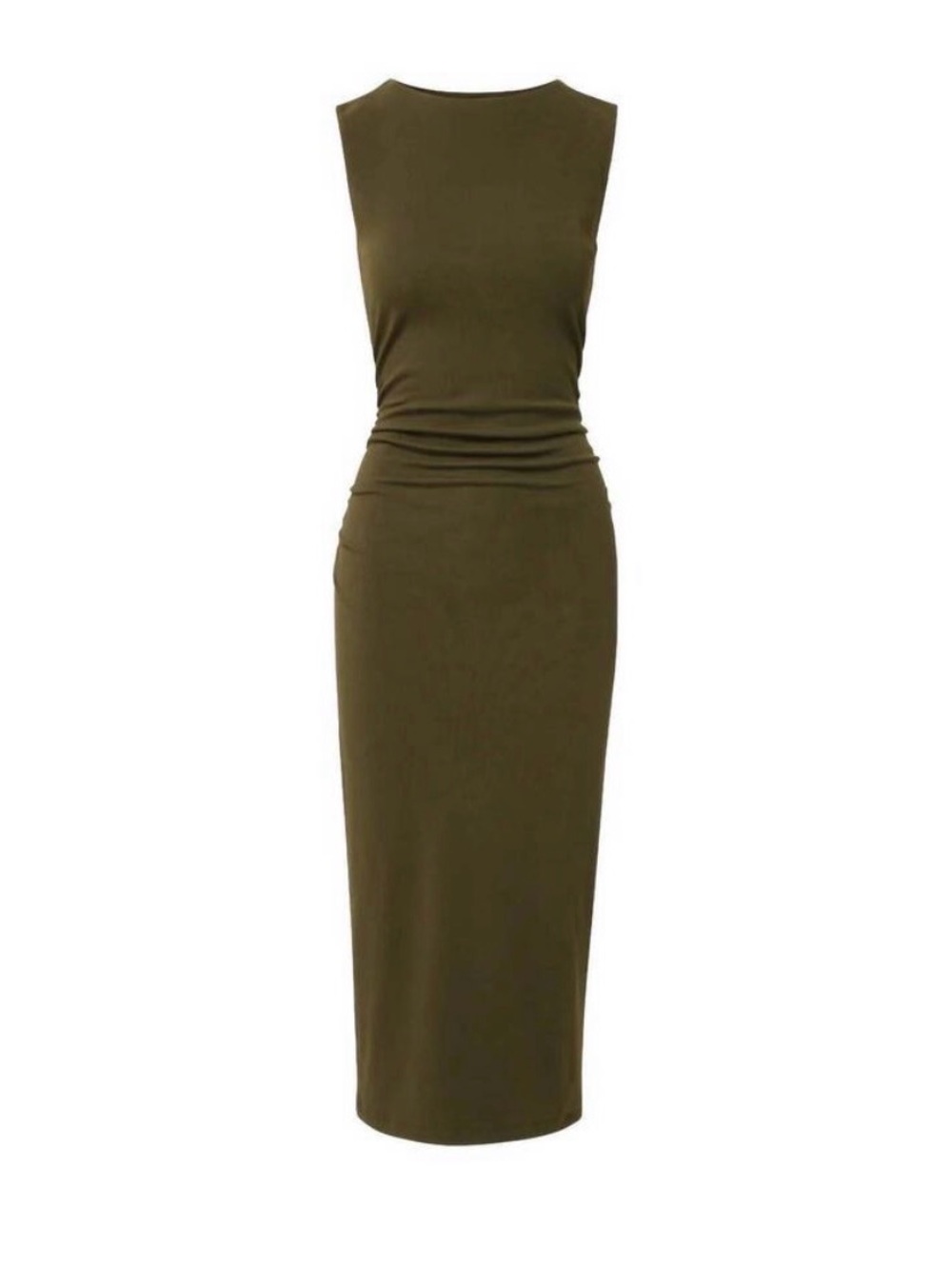 Veronica Beard Olive Green Sleeveless Midi Dress - Picture 5 of 13
